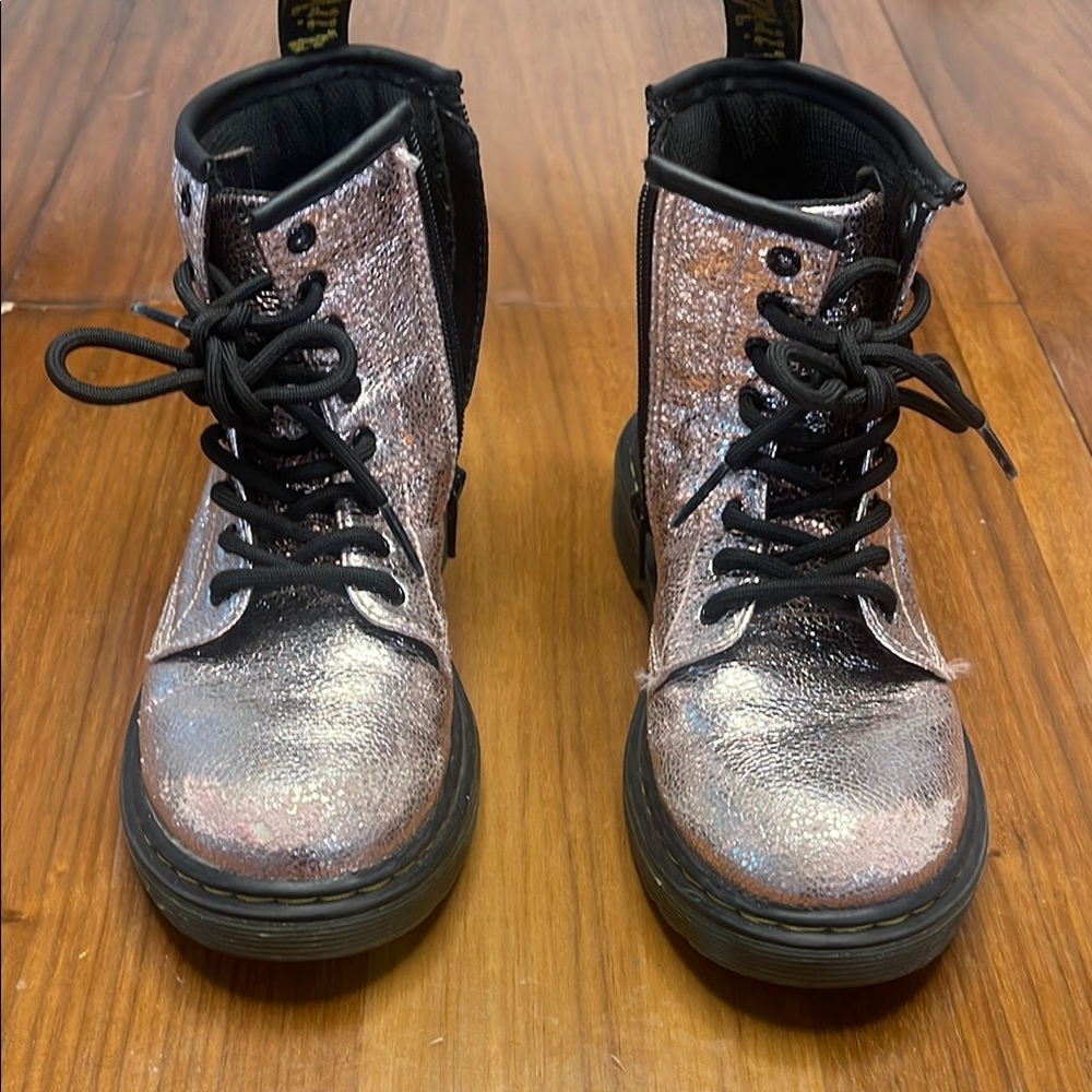 Dr Martens Silver Glitter Boots